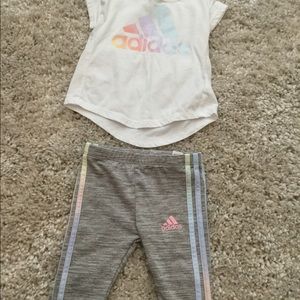 Adidas Tee And Capri Tight Set